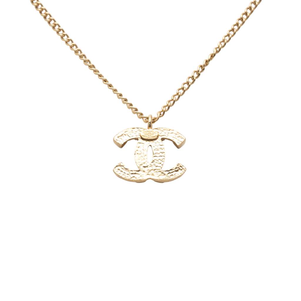 Chanel CC Gold Plated Pendant Necklace - 2