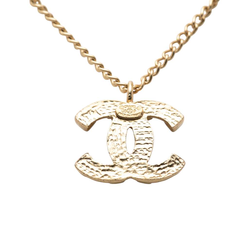 Chanel CC Gold Plated Pendant Necklace - 3