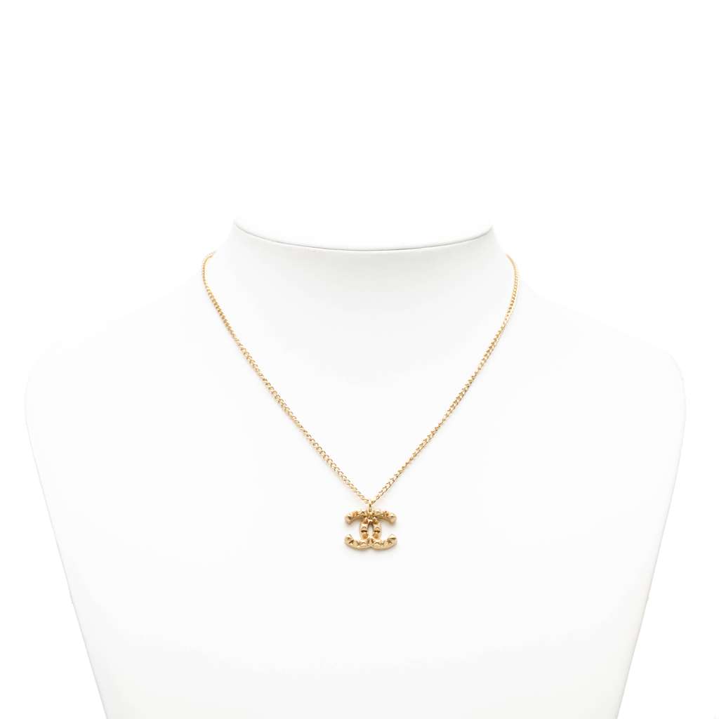 Chanel CC Gold Plated Pendant Necklace - 5
