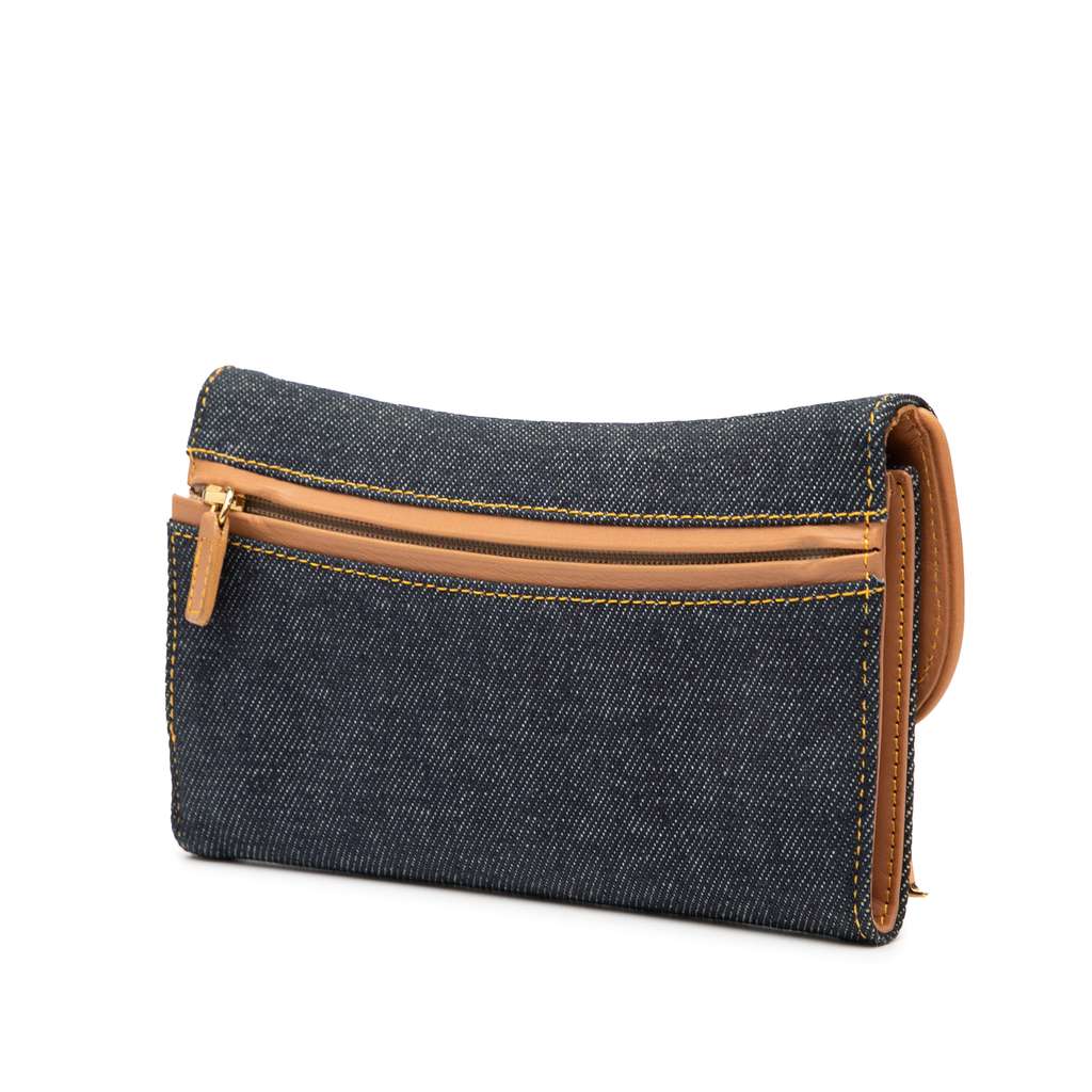 Dior Denim Saddle Trifold Continental Wallet - 2