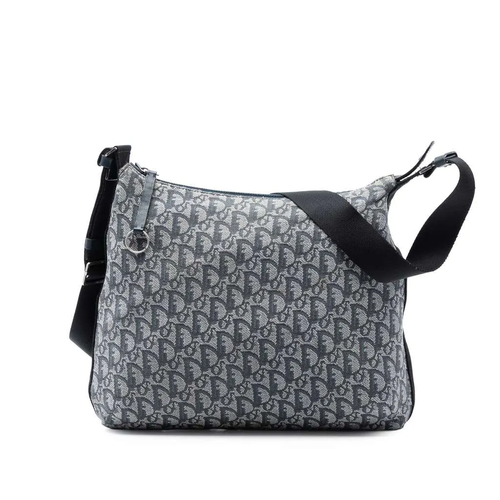Dior Diorissimo Trotter Canvas Crossbody Blue Canvas Very good - Front View