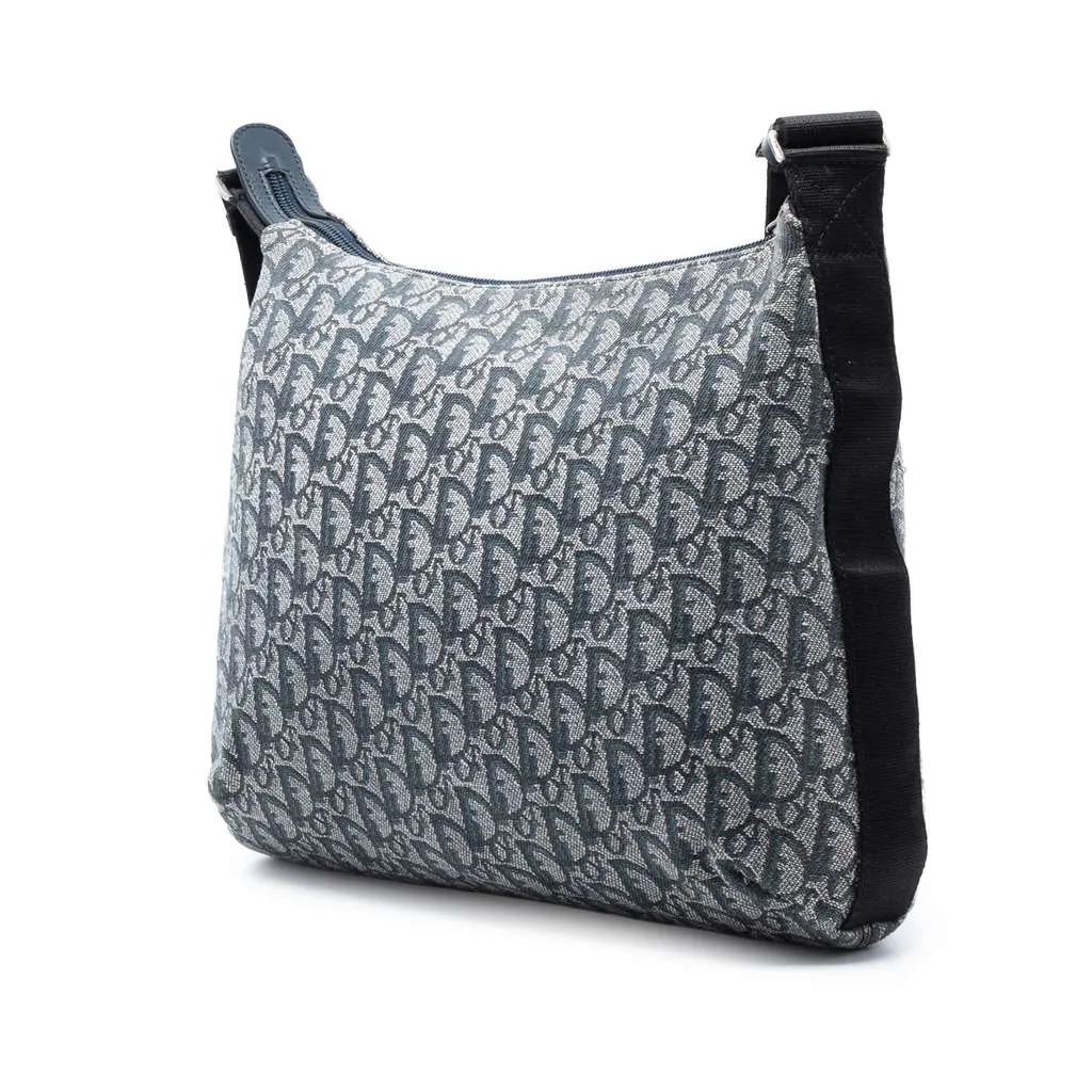 Dior Diorissimo Trotter Canvas Crossbody Blue Canvas Very good - Back View
