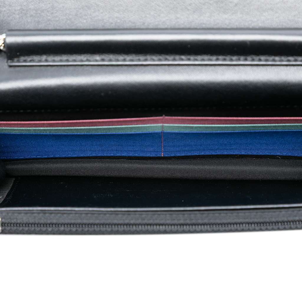 Chanel CC Quilted Lambskin Multicolor Border Full Flap Wallet on Chain - 4