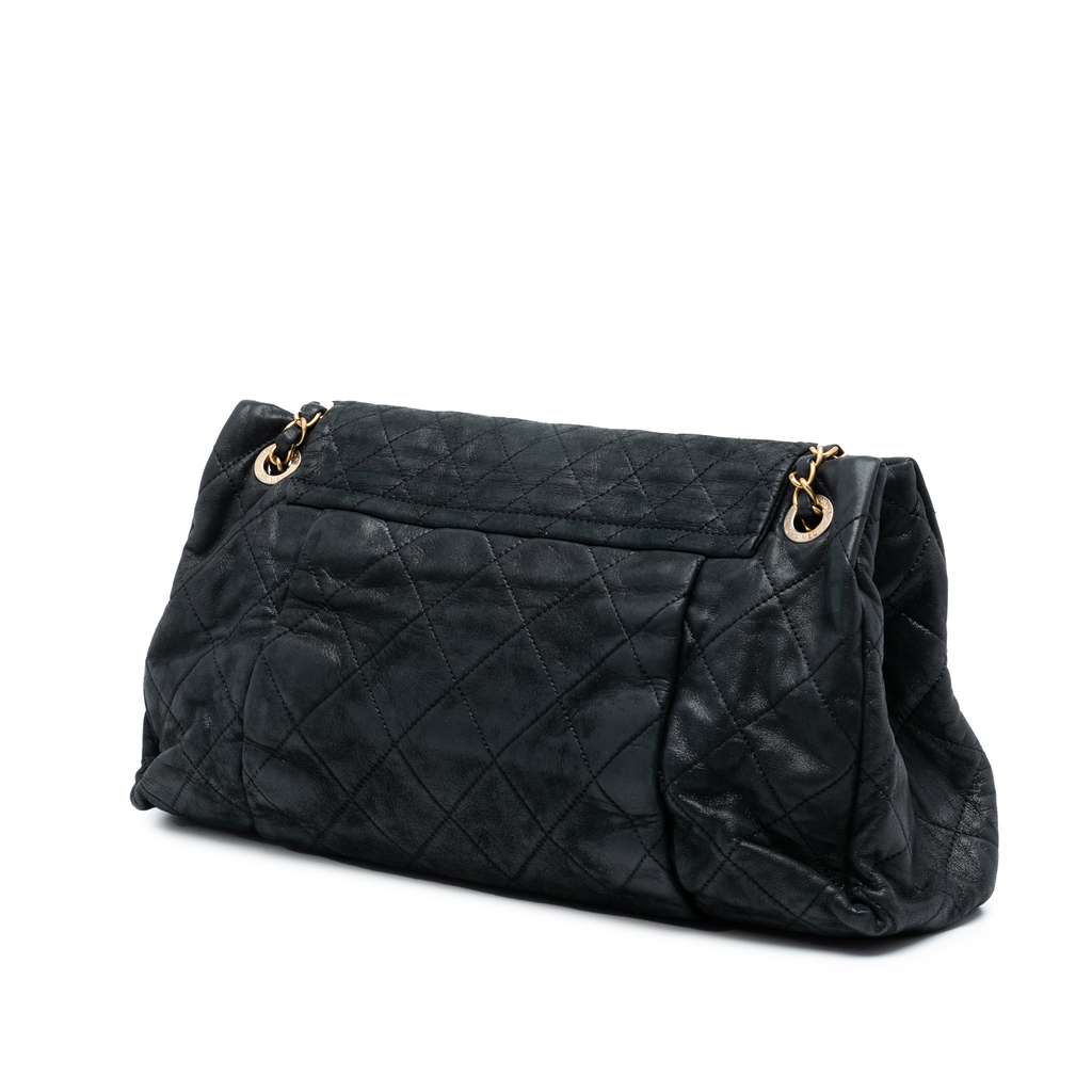 Chanel Large Quilted Iridescent Calfskin Chic Quilt Accordion Flap - 2