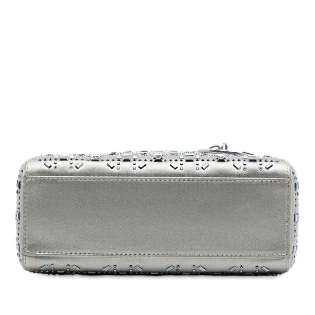 Dior Mini Satin Cannage Strass Crystal Embellished Lady Dior - 3