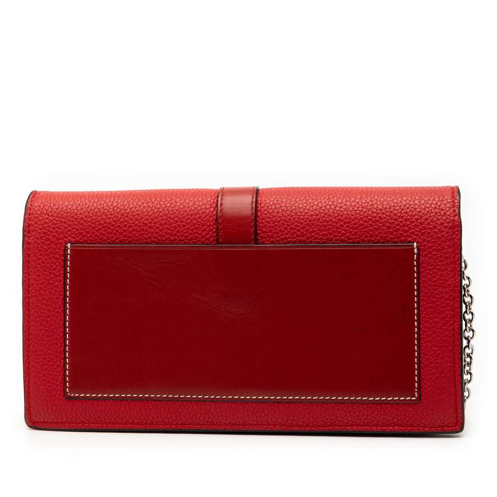 Loewe Pebbled Calfskin Wallet on Chain - 2