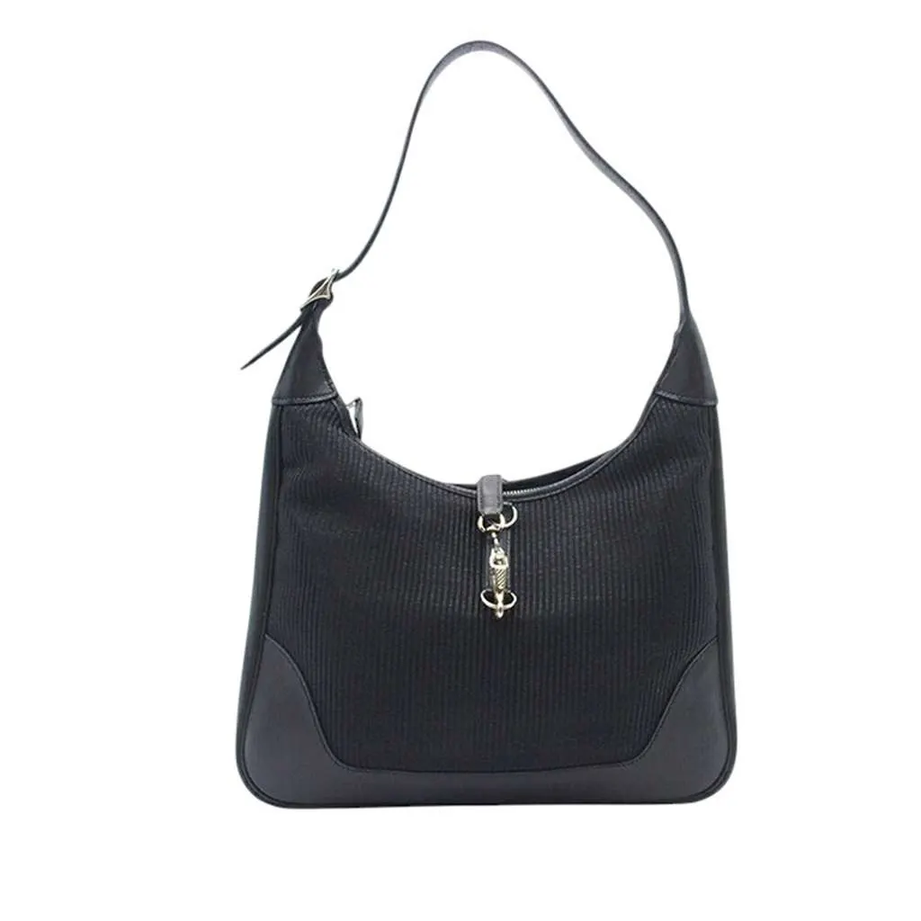 Hermès Crinoline and Barenia Trim II 31 Black Cotton Good - Front View