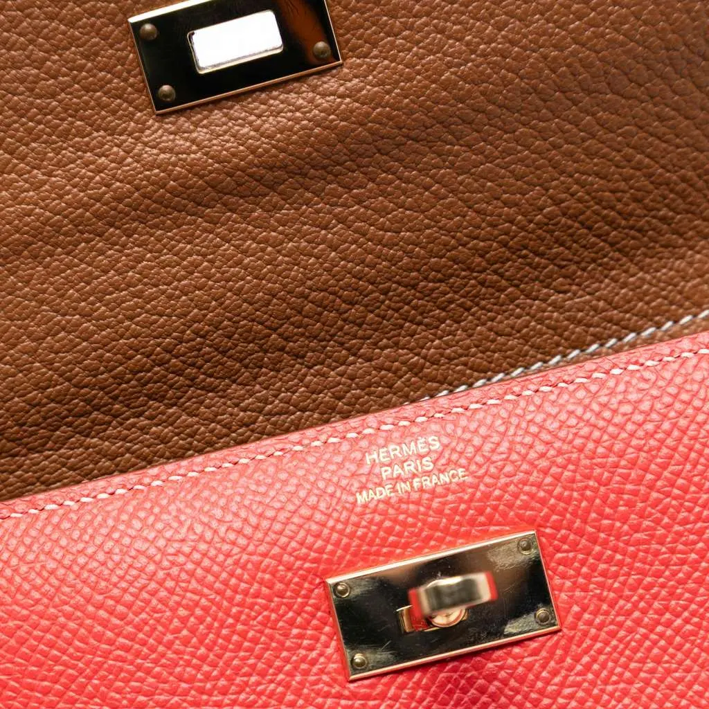 Hermès Epsom Kelly Depliant Wallet Red Leather Very good - Box View