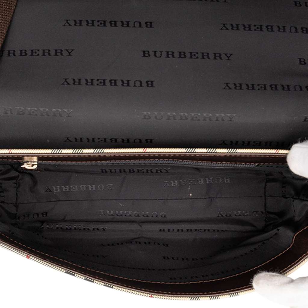 Burberry House Check Canvas Flap Crossbody - 4