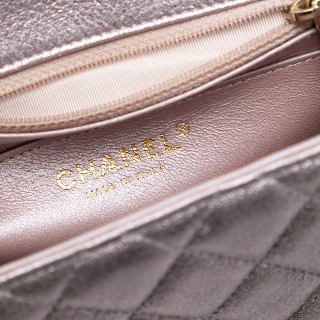 Chanel Mini Square Classic Iridescent Calfskin Single Flap - 5