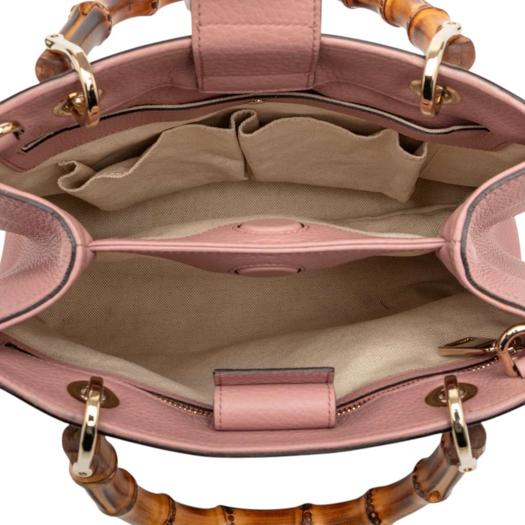 Gucci Small Calfskin Bamboo Shopper Satchel - 4