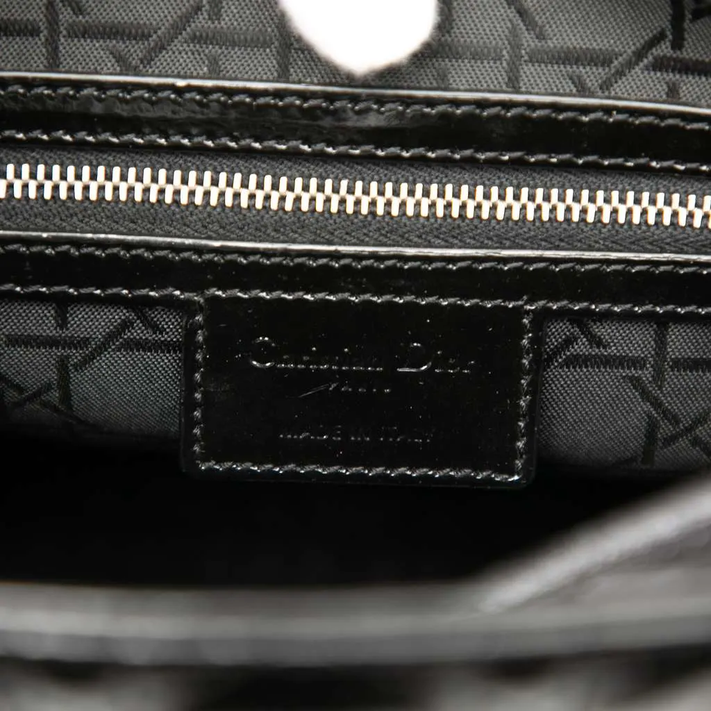 Dior Large Patent Cannage Lady Dior Black Leather Very good - Box View