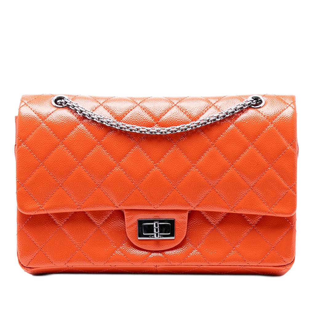 Chanel Quilted Patent Caviar Reissue 2.55 Double Flap 227