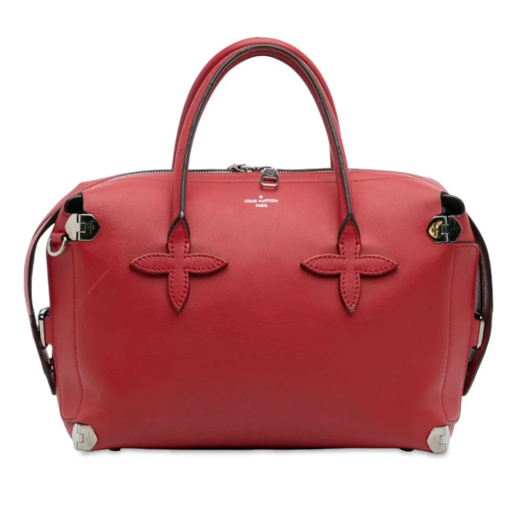 Louis Vuitton Smooth Calfskin Garance Satchel Red Leather Very good - Front View
