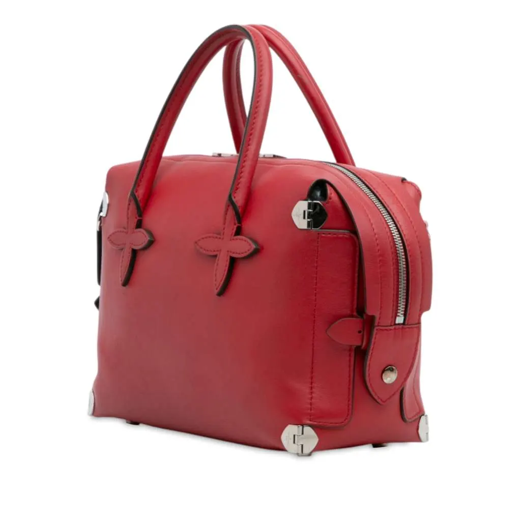 Louis Vuitton Smooth Calfskin Garance Satchel Red Leather Very good - Back View