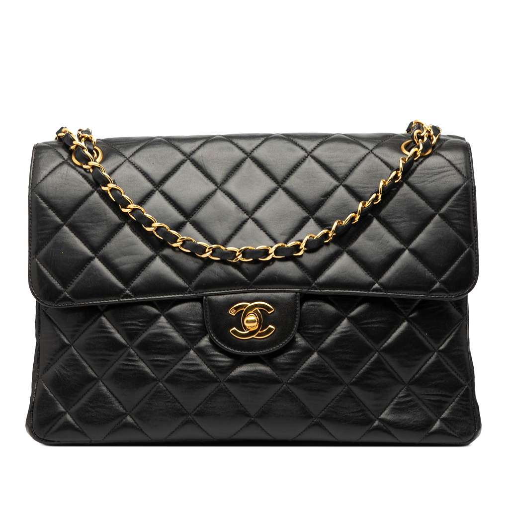 Chanel Jumbo Quilted Lambskin Double Sided Flap