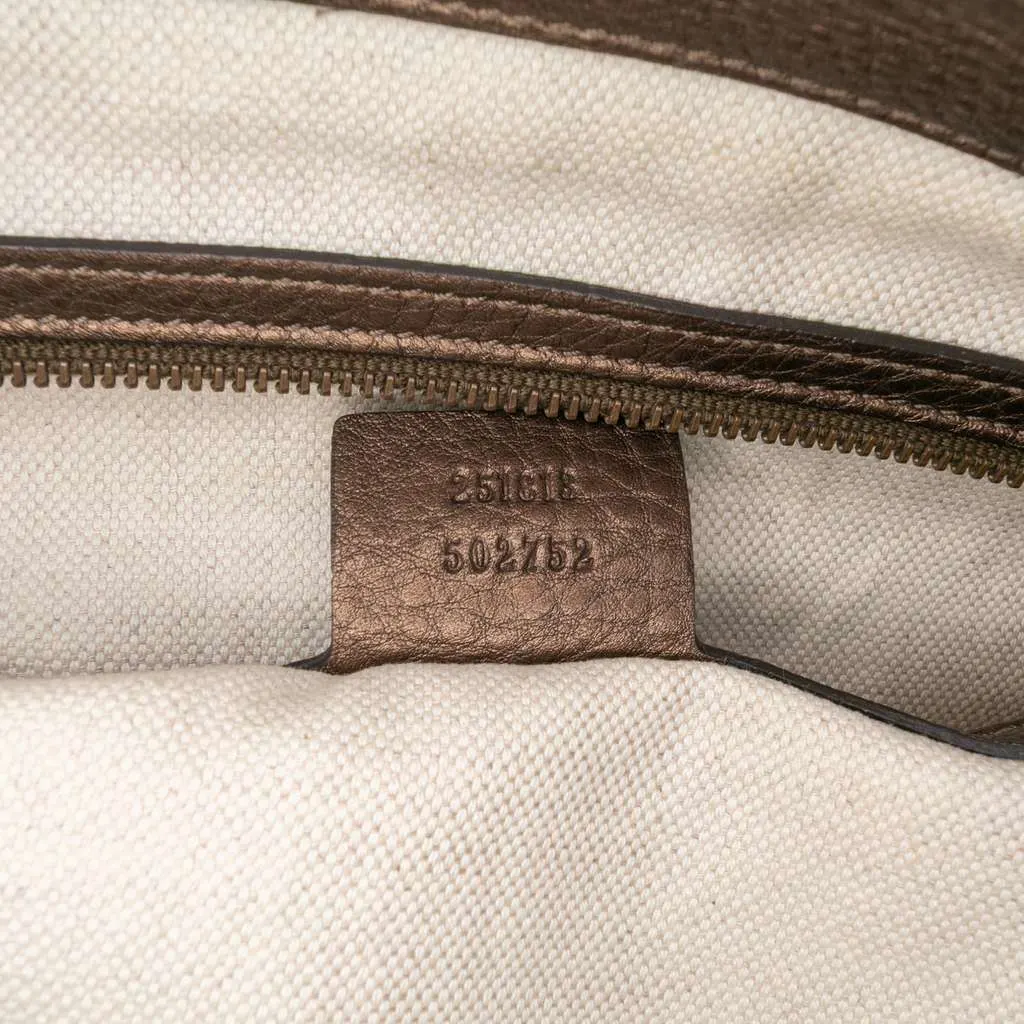 Gucci Medium Diamante Canvas 1973 Handbag Brown Canvas Good - Box View