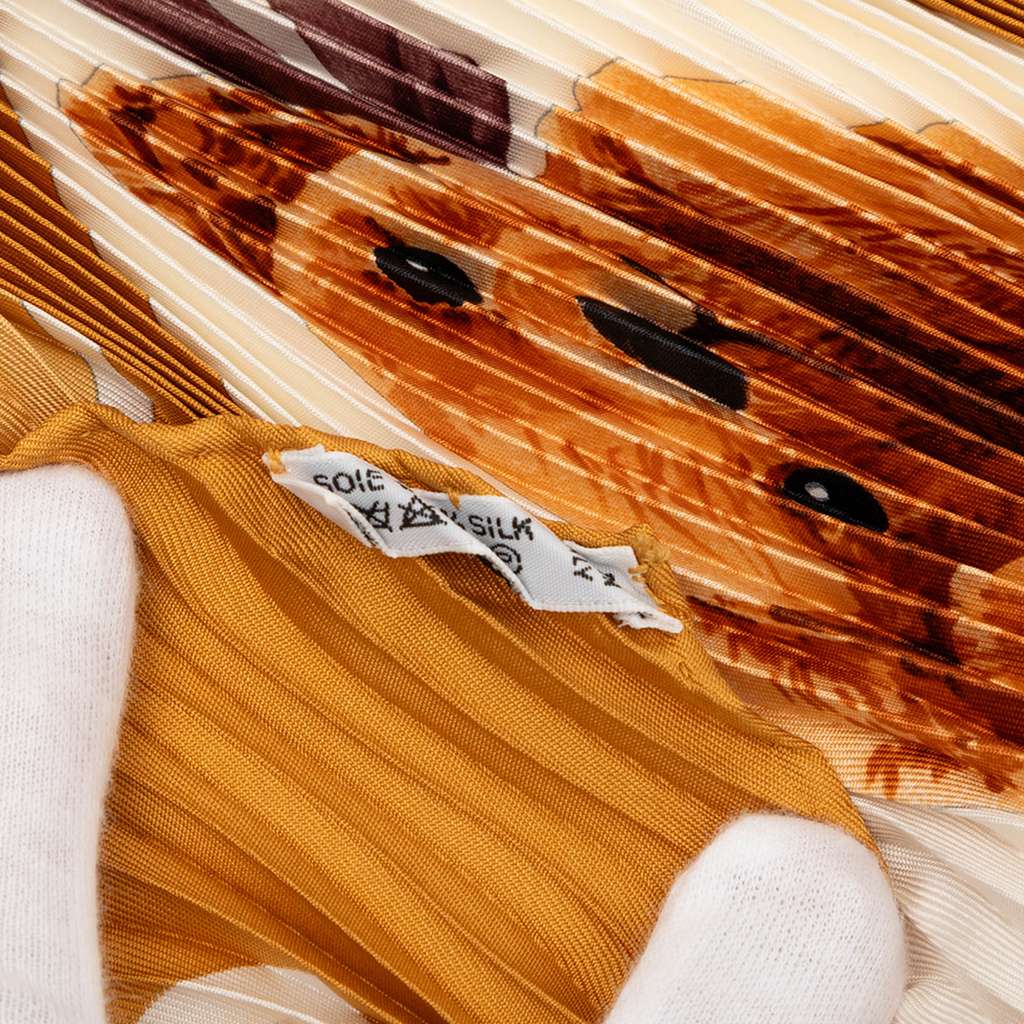 Hermès Confidents Des Coeurs Pleated Silk Scarf - 2