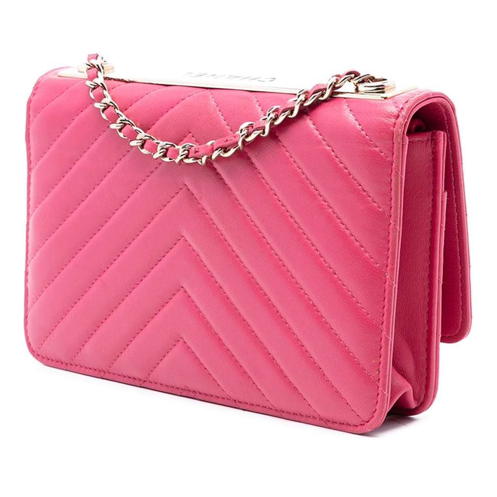Chanel Chevron Lambskin Trendy CC Chain Wallet on Chain - 2
