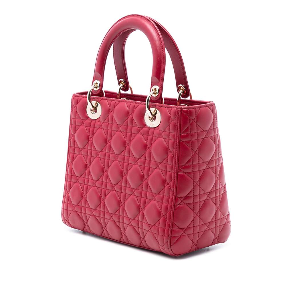 Dior Medium Lambskin Cannage Lady Dior - 2