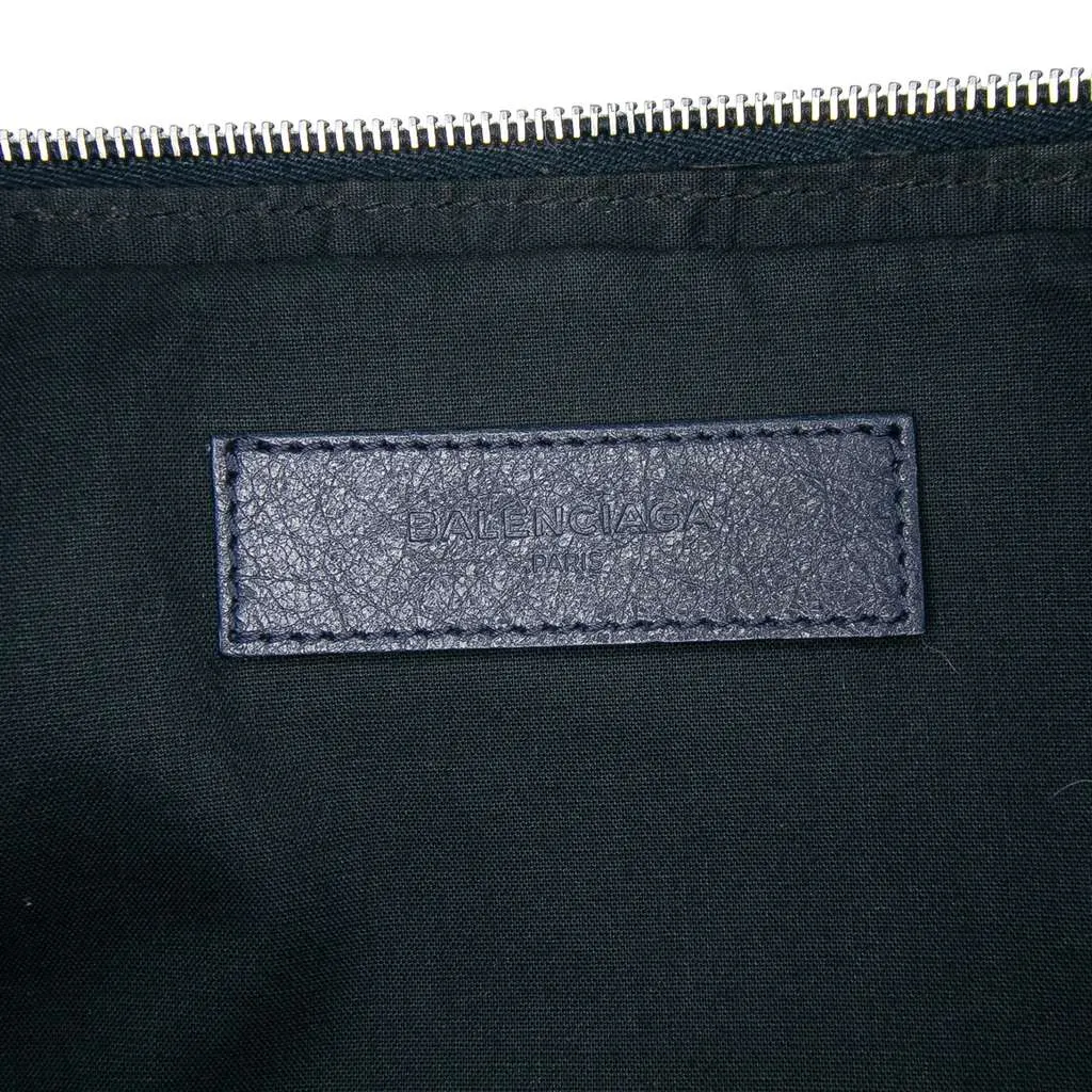 Balenciaga Lambskin Motocross Classic Briefcase Blue Leather Good - Box View