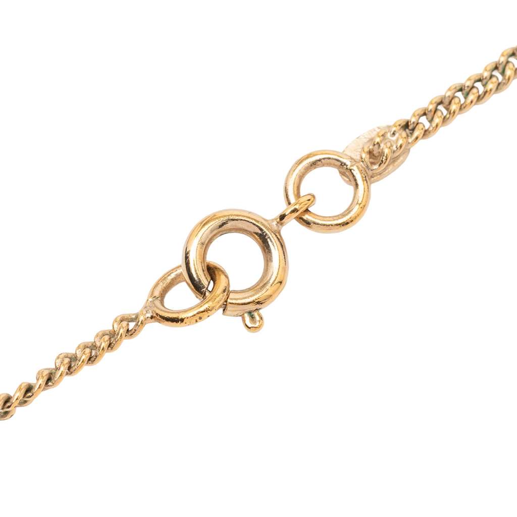 Chanel CC Gold Plated Enamel Pendant Necklace - 2