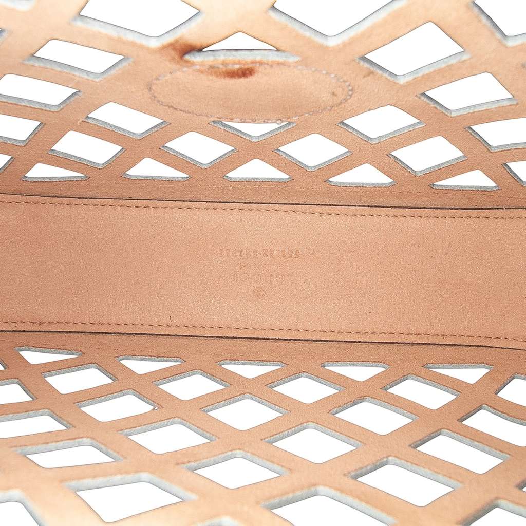 Gucci Cutout Leather and Flora Canvas Infinity Crossbody - 4