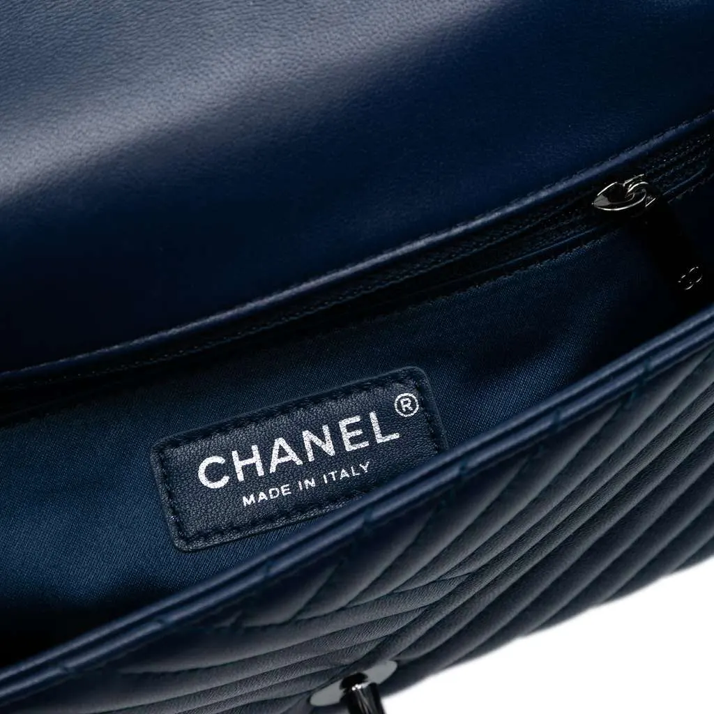 Chanel Small Lambskin CC Crossing Flap Blue Leather Very good - Box View