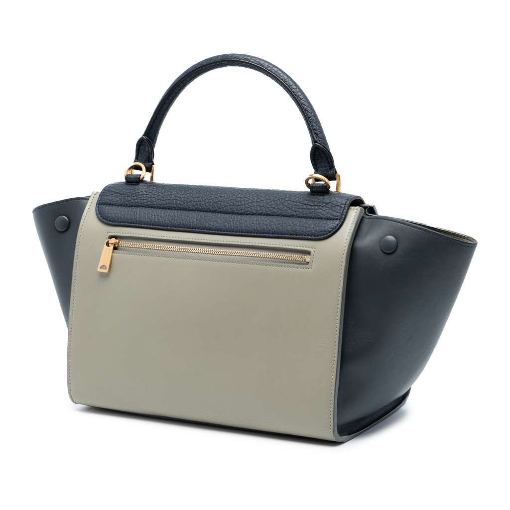 Celine Medium Tricolor Trapeze Satchel - 2