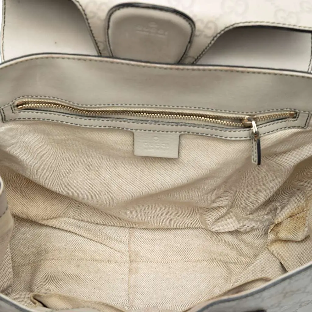 Gucci Large Guccissima Emily Shoulder Bag Brown Leather Very good - Model View