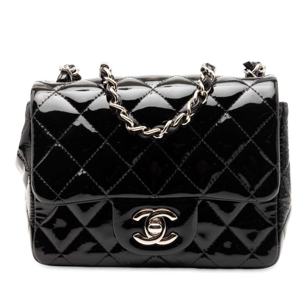 Chanel Mini Square Classic Patent Single Flap