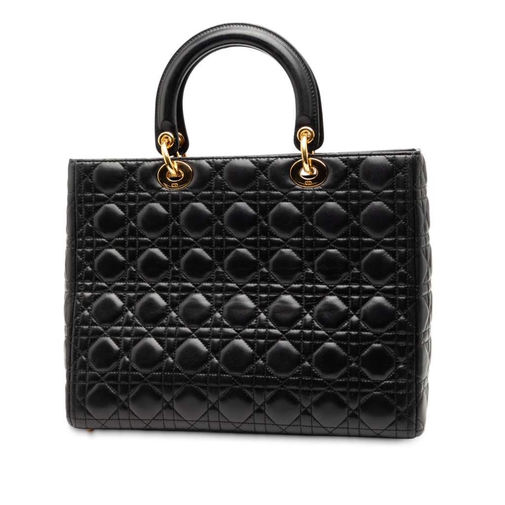 Dior Large Lambskin Cannage Lady Dior - 2