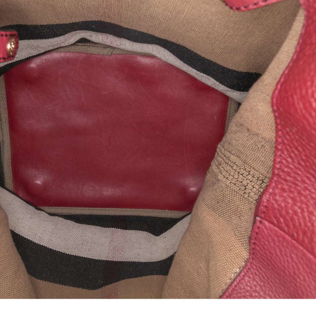 Burberry Medium Mega Check Canvas and Grained Calfskin Ashby Tassel Bucket Bag - 4