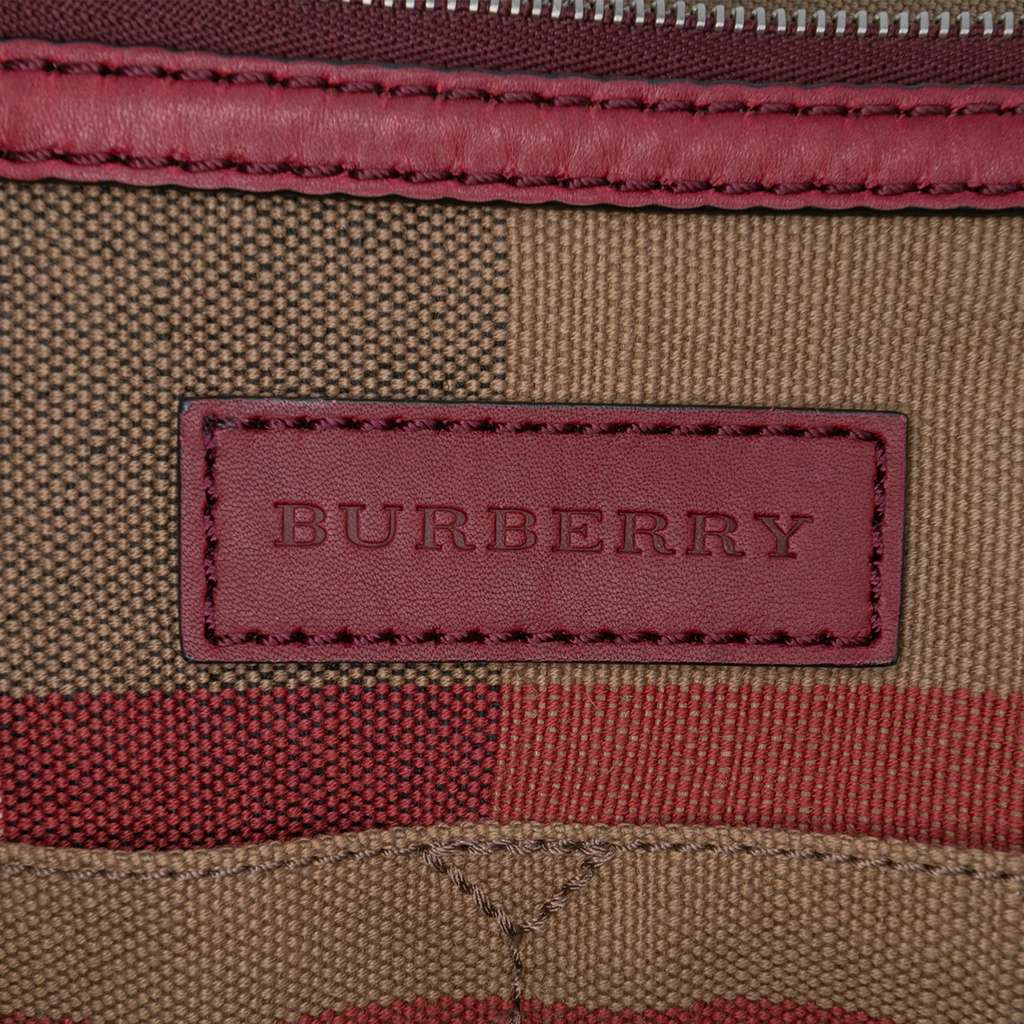 Burberry Medium Mega Check Canvas and Grained Calfskin Ashby Tassel Bucket Bag - 5