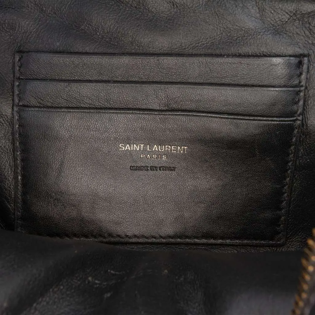 Saint Laurent Mini Grain de Poudre Monogram Monochrome Lou Camera Bag Black Leather Good - Box View