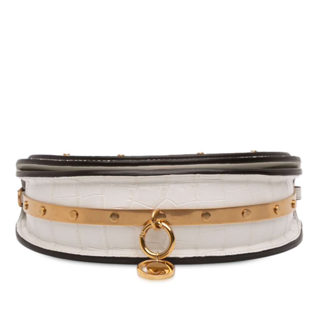 Chloé Mini Croc Embossed Calfskin Nile Bracelet Satchel - 3