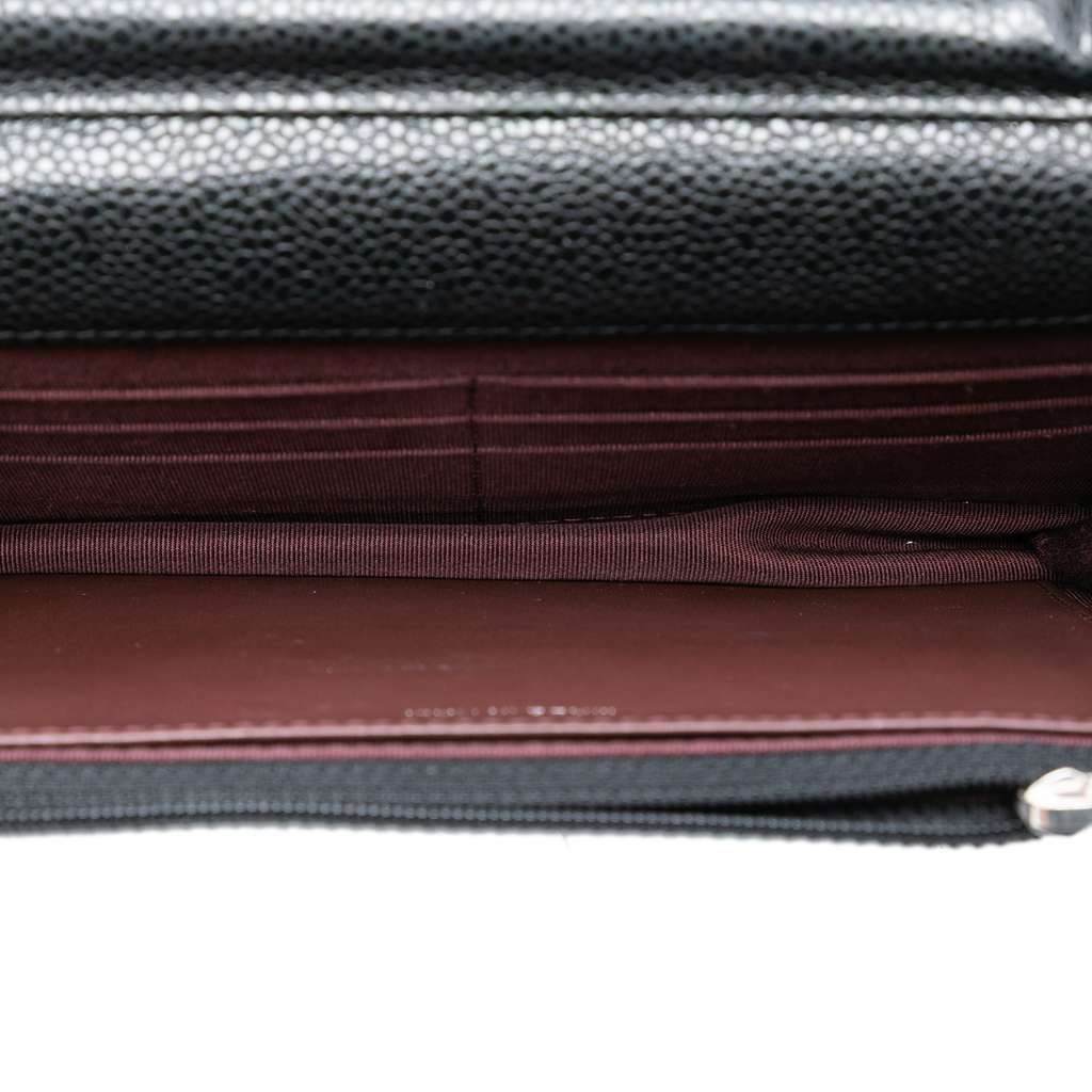 Chanel CC Chevron Caviar Wallet On Chain - 4
