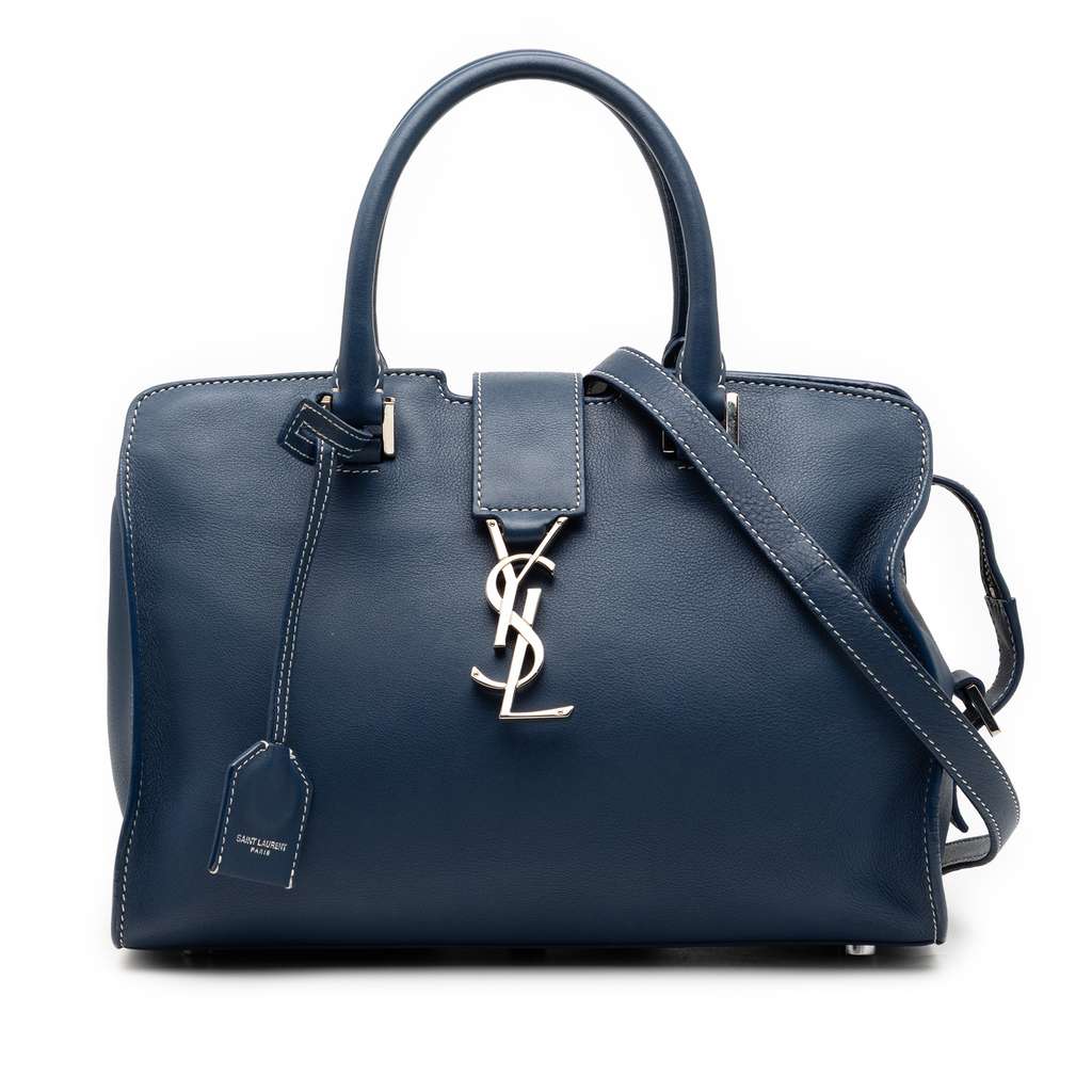 Saint Laurent Baby Leather Monogram Downtown Cabas Satchel