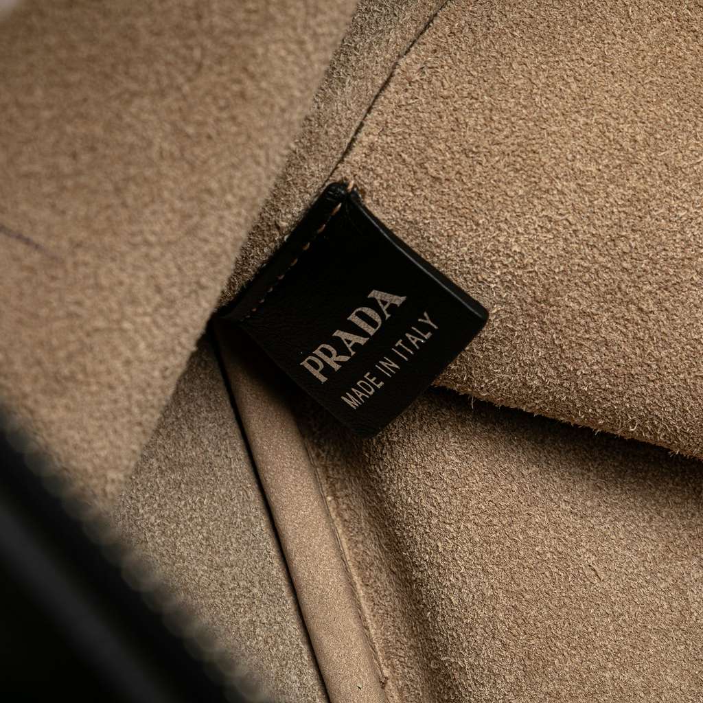 Prada Large City Calf Grommet Galleria Double Zip Tote - 5