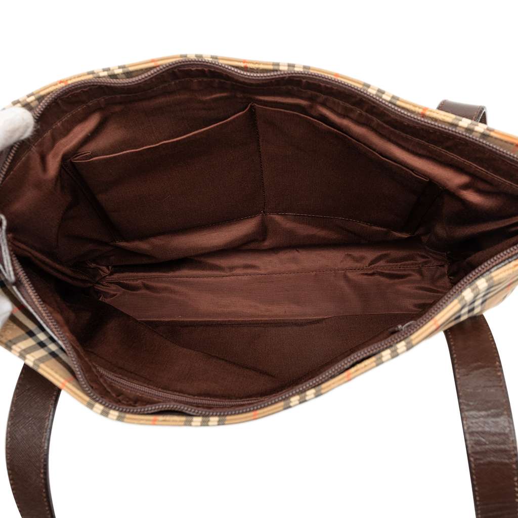 Burberry Haymarket Check Canvas Tote - 4