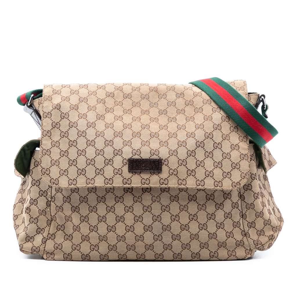 Gucci GG Canvas Web Flap Diaper Bag