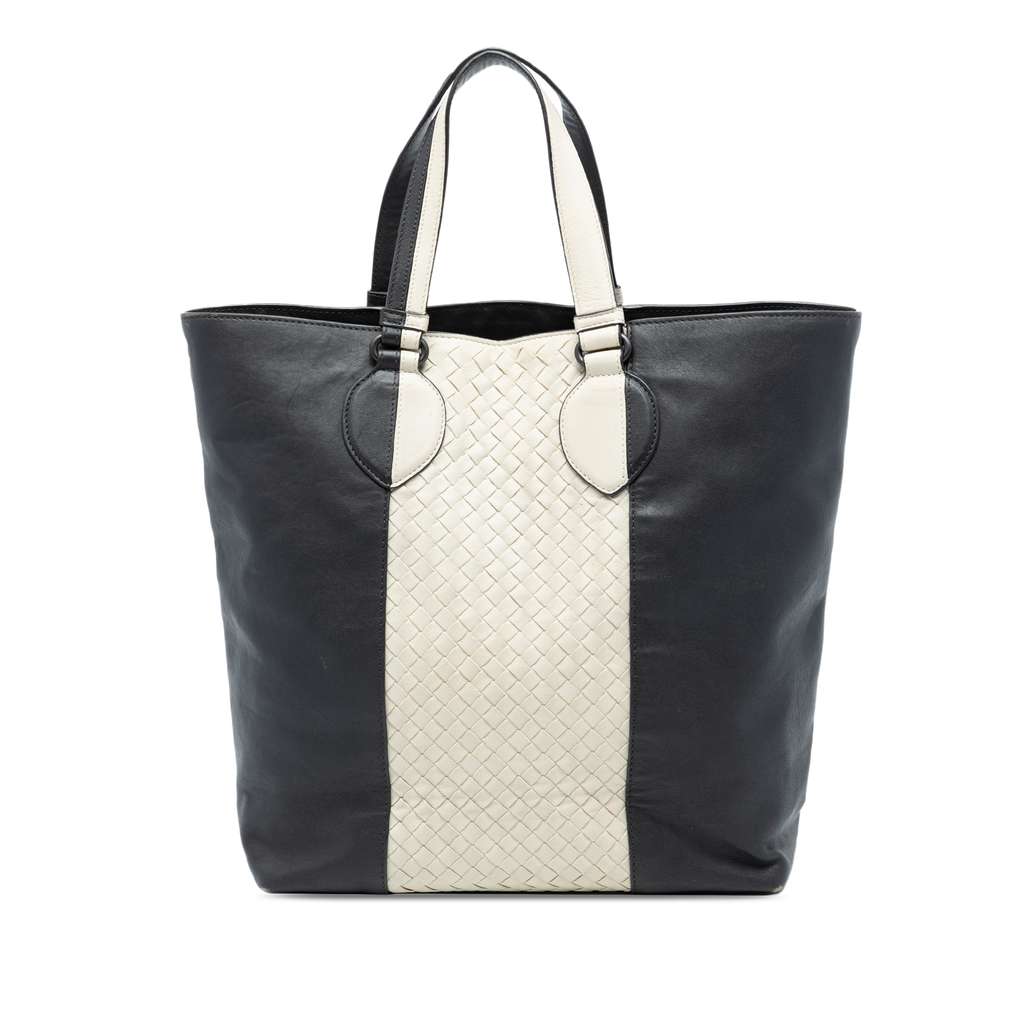 Bottega Veneta Bicolor Nappa Intrecciato Convertible Tote