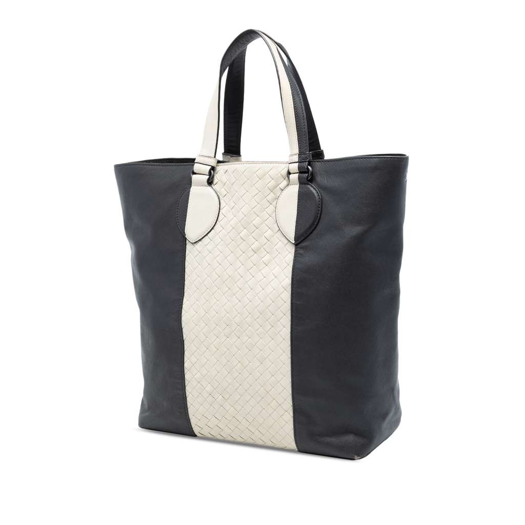 Bottega Veneta Bicolor Nappa Intrecciato Convertible Tote - 2