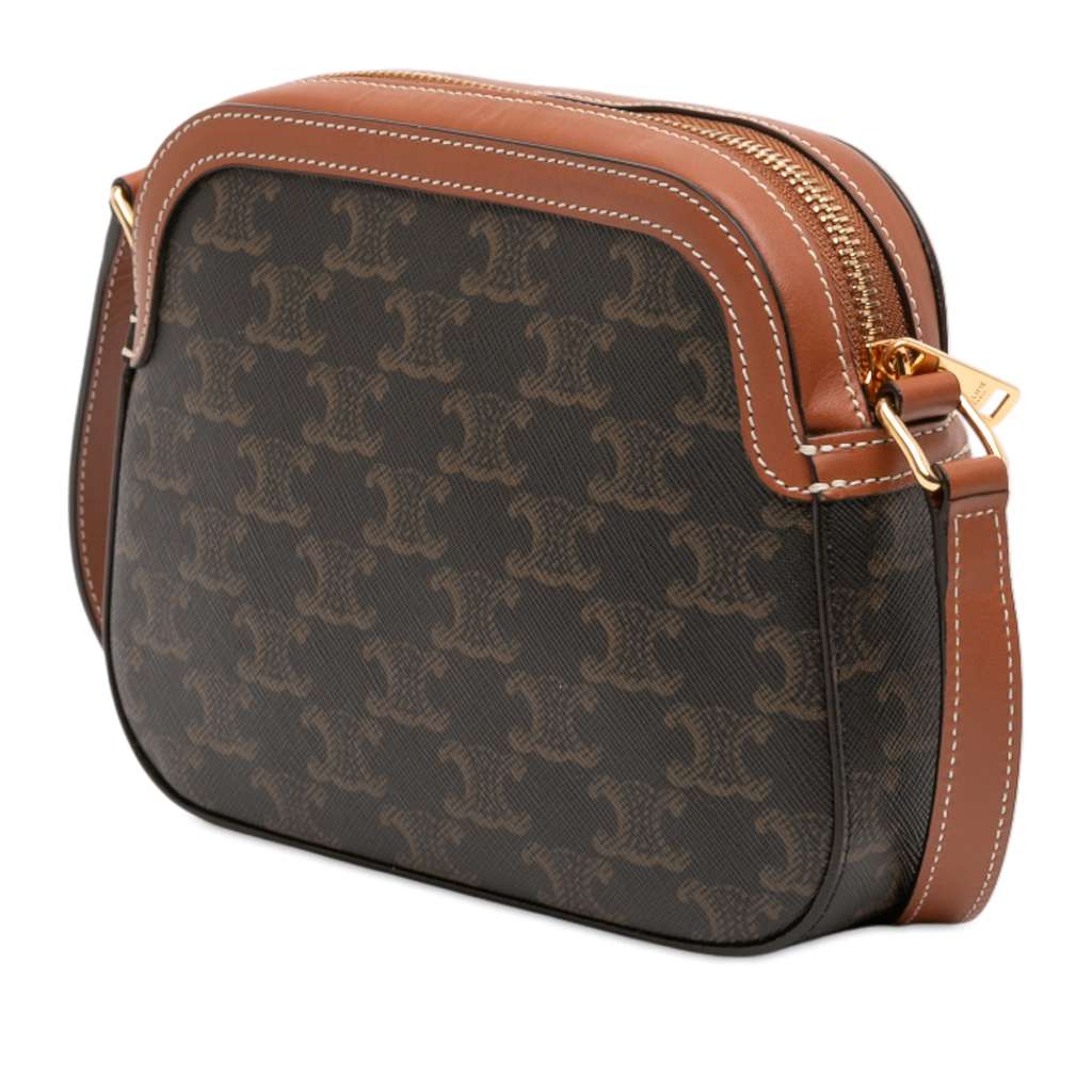 Celine Small Triomphe Coated Canvas Logo Camera Bag - 2