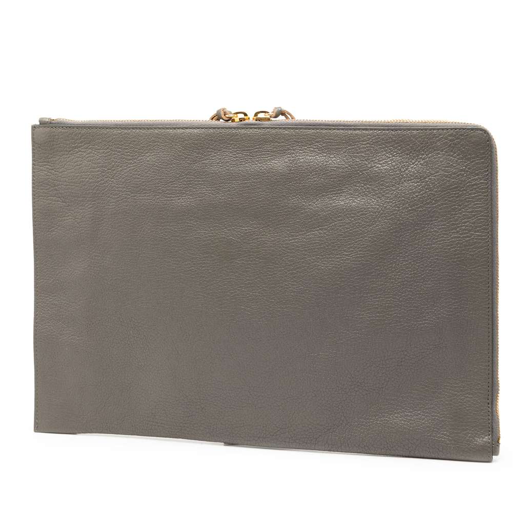 Balenciaga Lambskin Motocross Metallic Edge Flat Clutch - 2