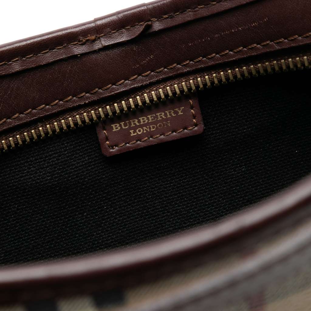 Burberry Haymarket Check Coated Canvas Shoulder Bag - 4