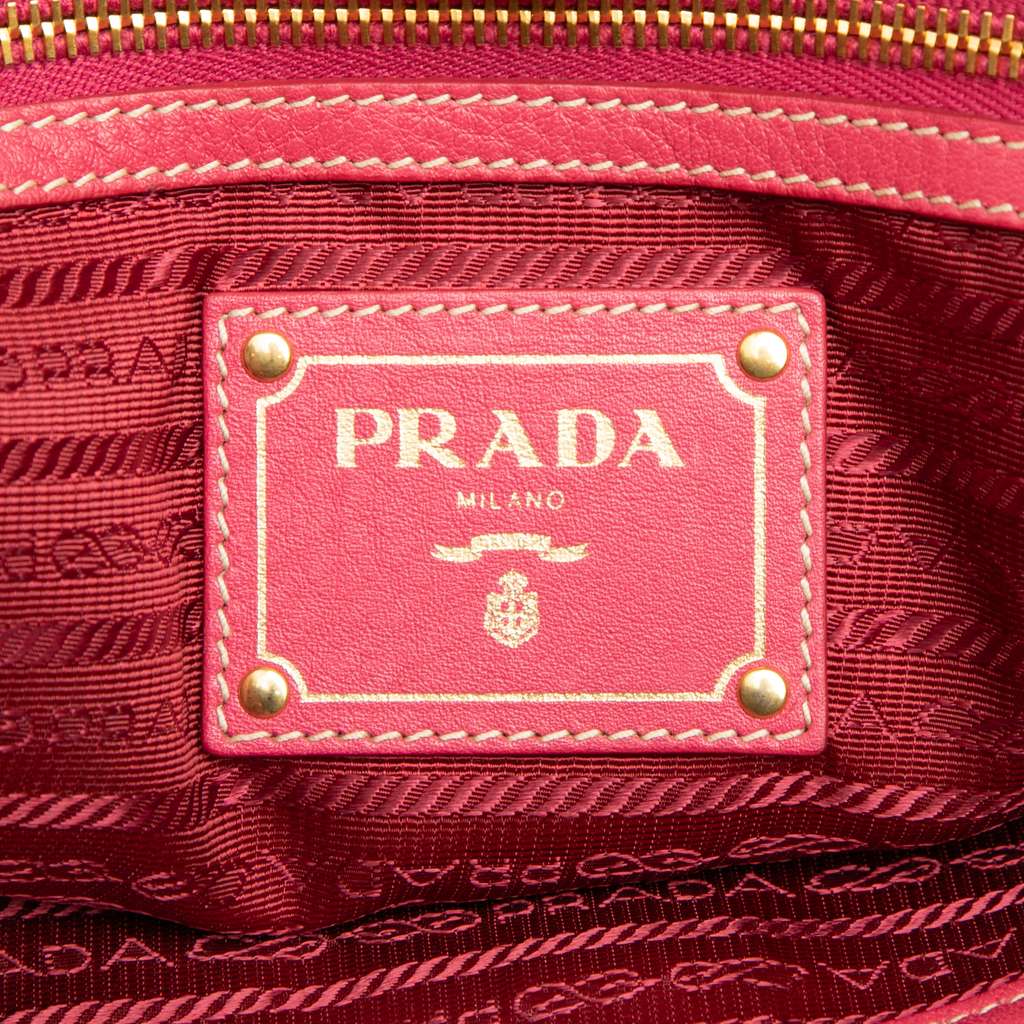 Prada Vitello Daino Side Zip Convertible Tote - 5