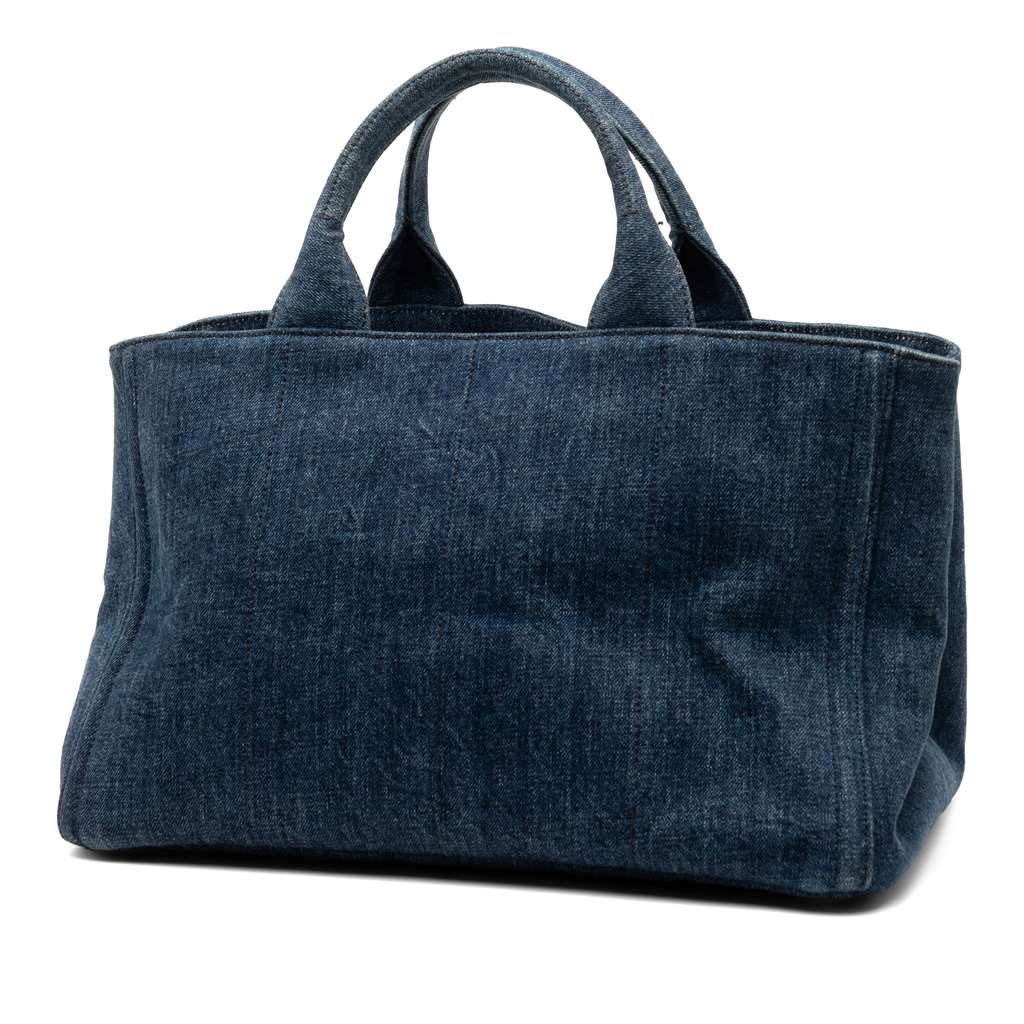 Prada Denim Canapa Bijoux Satchel - 2