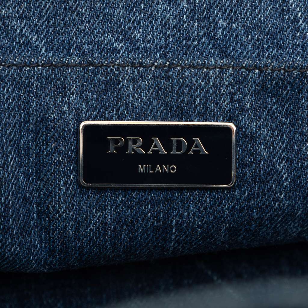 Prada Denim Canapa Bijoux Satchel - 5
