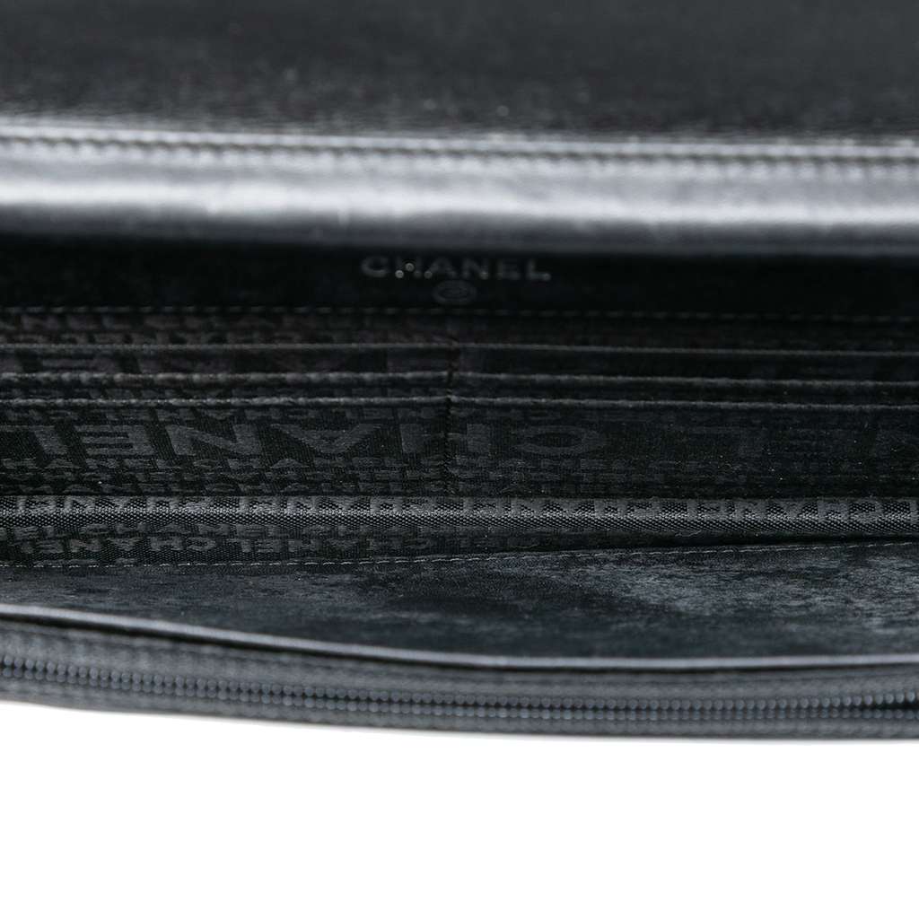 Chanel Quilted Lambskin Embossed LAX Wallet On Chain - 4